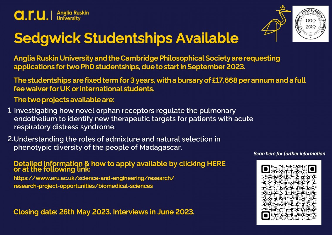 Image:Sedgwick Studentships Available